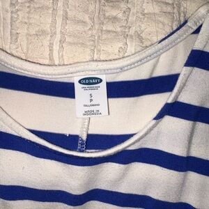 Old Navy Blue and White Striped Top